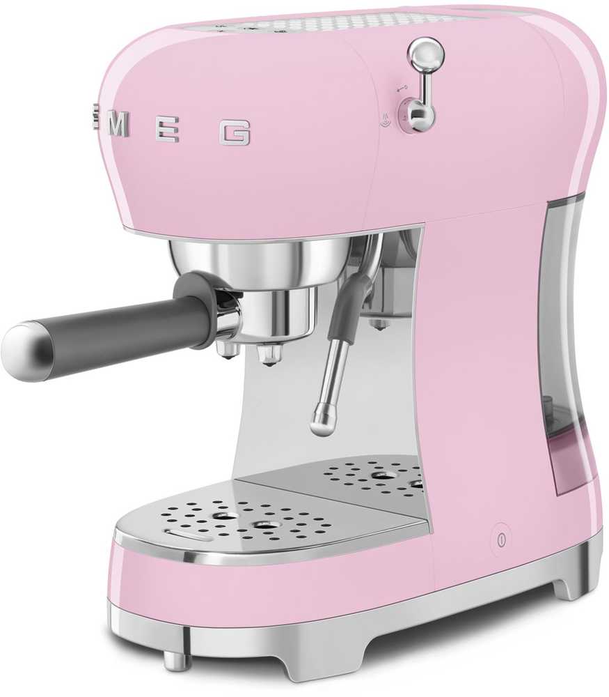 Kavos Aparatas - SMEG ECF02PKEU 15-Bar Pusiau automatinis Espresso Termoblokas 1.1L Rožinė