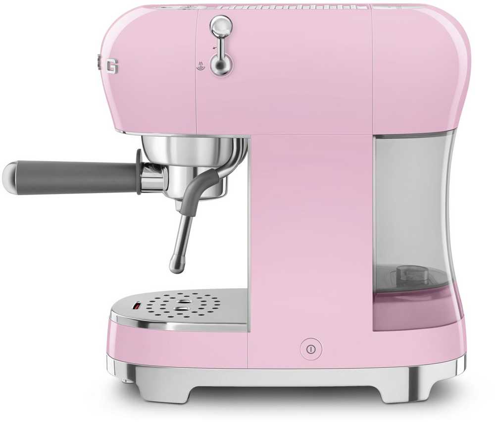 Kavos Aparatas - SMEG ECF02PKEU 15-Bar Pusiau automatinis Espresso Termoblokas 1.1L Rožinė