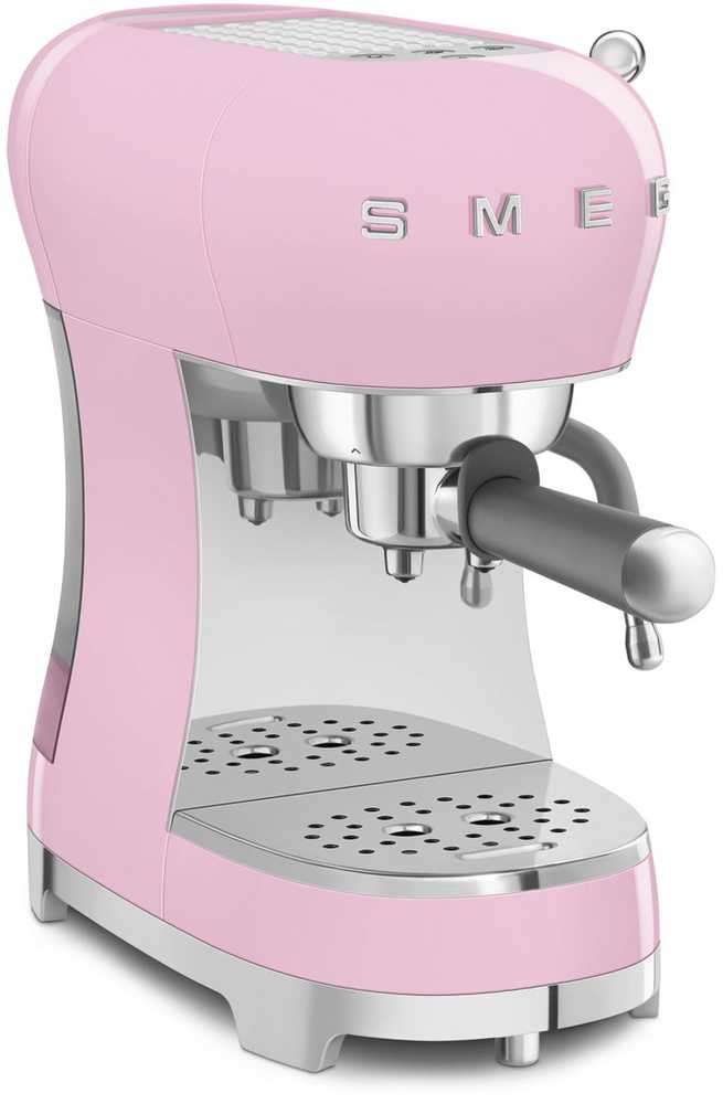 Kavos Aparatas - SMEG ECF02PKEU 15-Bar Pusiau automatinis Espresso Termoblokas 1.1L Rožinė