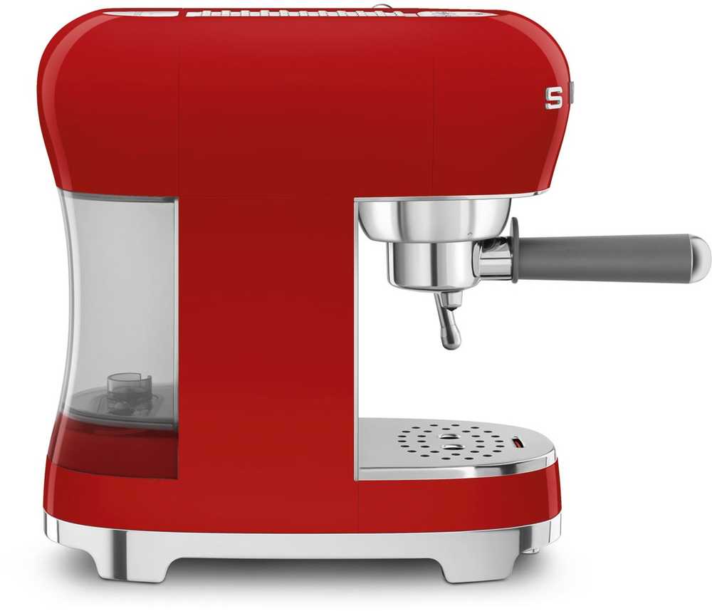 Kavos Aparatas - SMEG ECF02RDEU 15-Bar Pusiau automatinis Espresso Aparatas Su Garų Antgaliu, 1.1L Raudonas