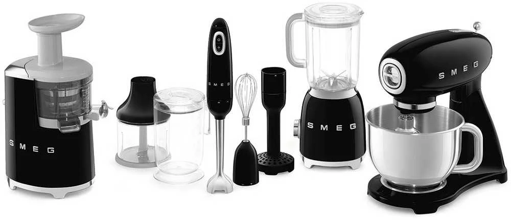 Virtuvinis kombainas Smeg SMF03BLEU, Juodos spalvos