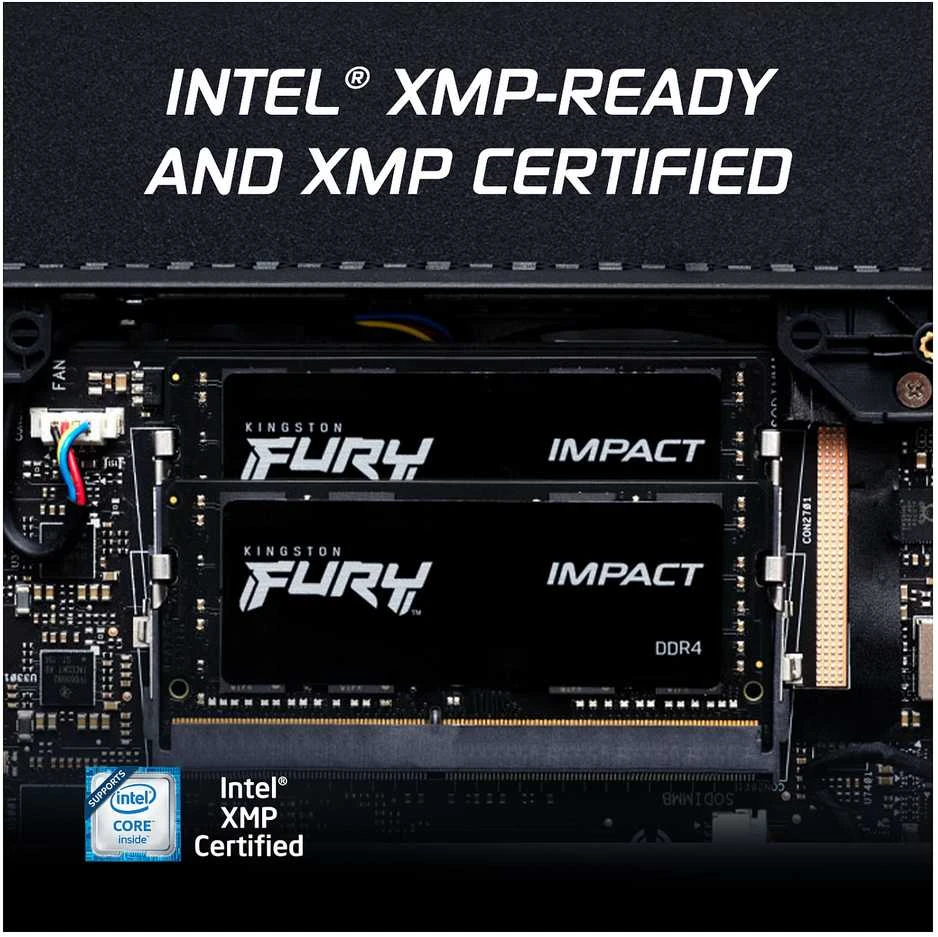 Nešiojamo kompiuterio atmintis HyperX Kingstonas | Fury Impact | 2x8 GB | SODIMM | 3200 MHz | Užrašų knygelė | Registracijos Nr. | ECC Nr