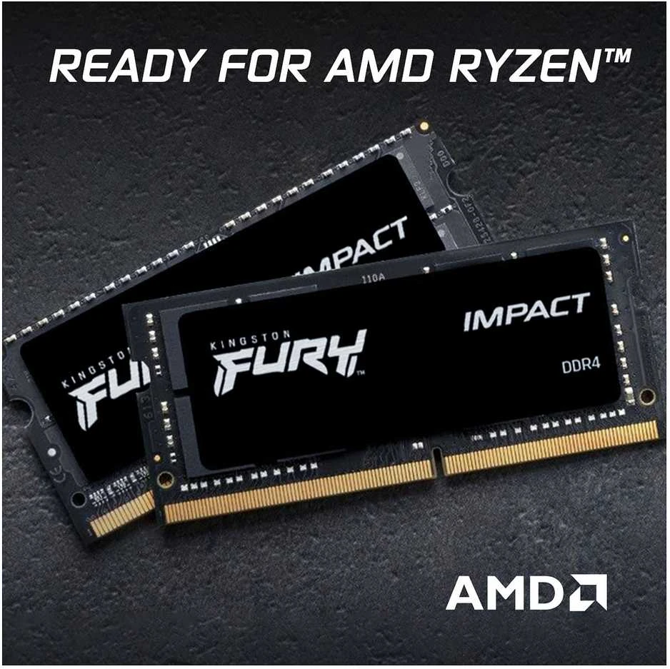 Nešiojamo kompiuterio atmintis HyperX Kingstonas | Fury Impact | 2x8 GB | SODIMM | 3200 MHz | Užrašų knygelė | Registracijos Nr. | ECC Nr