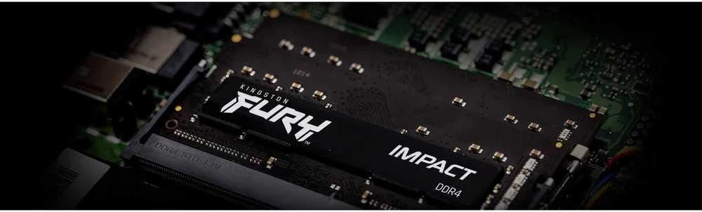 Nešiojamo kompiuterio atmintis HyperX Kingstonas | Fury Impact | 16 GB | DDR4 | 3200 MHz | Užrašų knygelė | Registracijos Nr. | ECC Nr