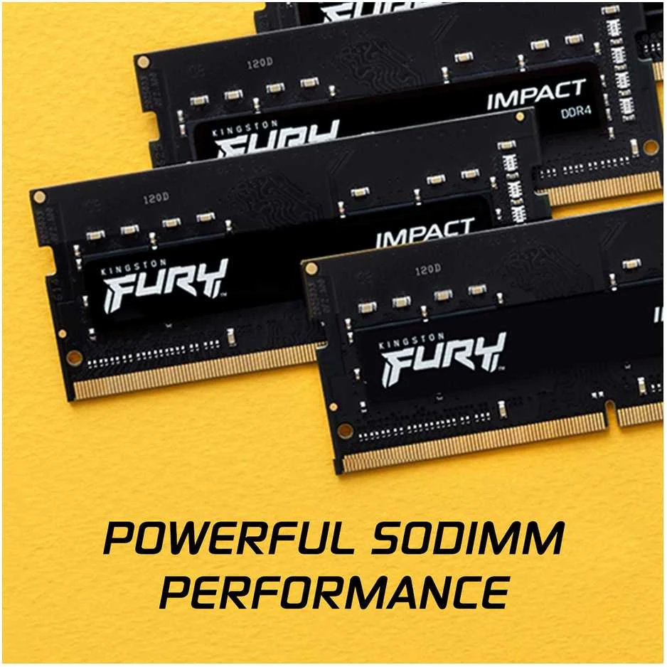 Nešiojamo kompiuterio atmintis HyperX Kingstonas | Fury Impact | 2x8 GB | SODIMM | 3200 MHz | Užrašų knygelė | Registracijos Nr. | ECC Nr