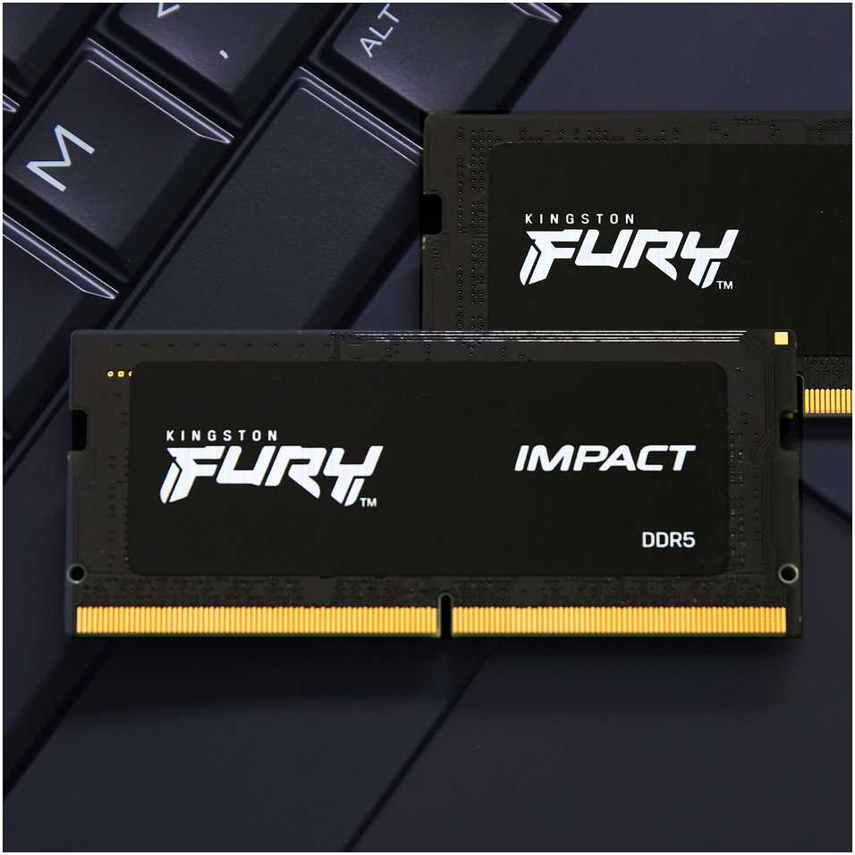 Nešiojamo kompiuterio atmintis KINGSTON 32GB 4800MT/s DDR5 CL38 SODIMM 2 vnt. rinkinys FURY Impact