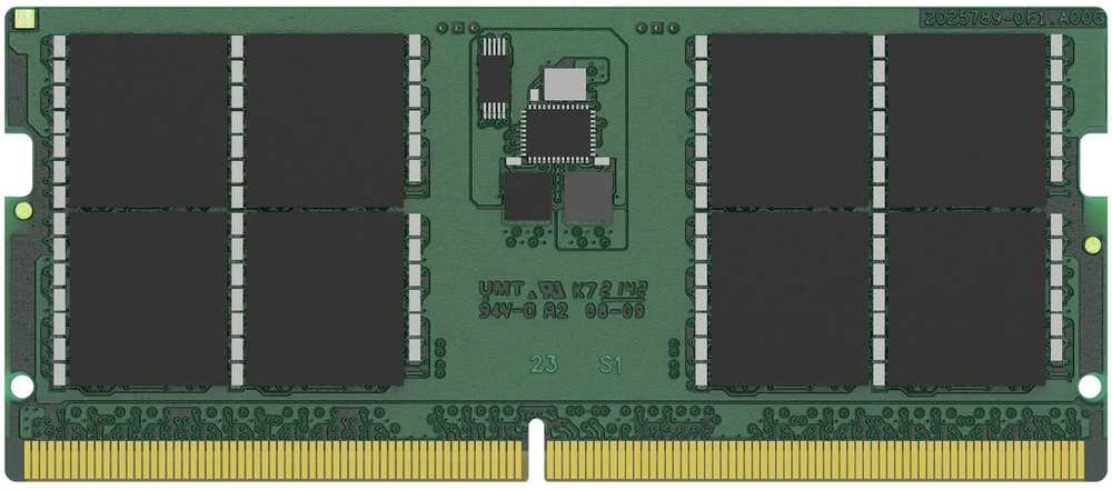 Kingston DDR5 atminties modulis, vaizdas iš viršaus
