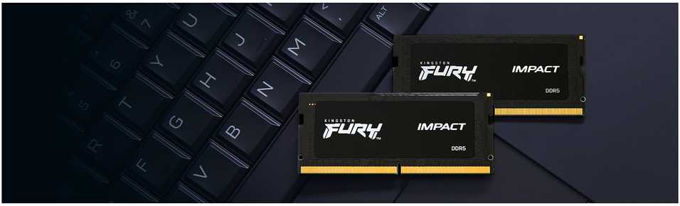 RAM „Kingston KF548S38IB-8“ 8 GB 4800 MHz DDR5 CL38 SODIMM FURY Impact atmintis | „Kingston“