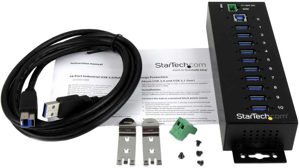 StarTech ST1030USBM 10 prievadų pramoninis USB 3.0