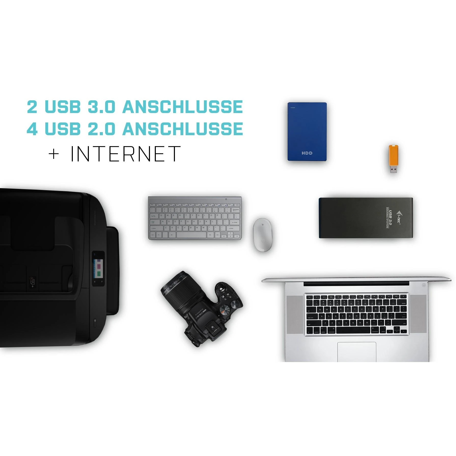 I-TEC USB 3.0 / USB-C dviguba HDMI prijungimo stotis 2x HDMI 1x GLAN 2x USB 3.0 4x USB 2.0 1x garsas 1x mikrofonas