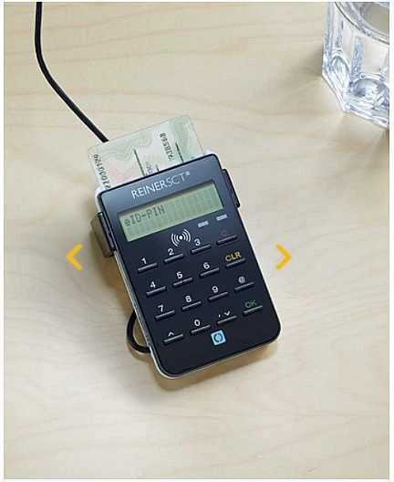 Atminties kortelė Carruzzo Reiner SCT cyberJack RFID skaitytuvas USB Juoda