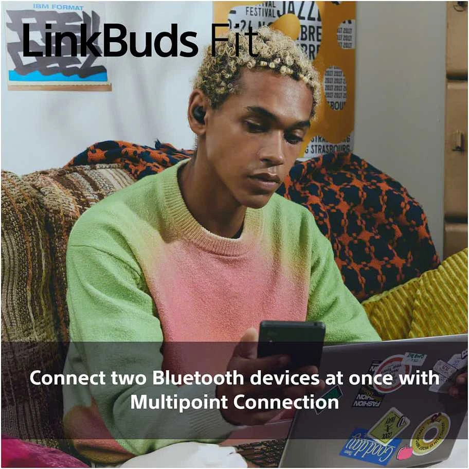 Ausinės Sony LinkBuds Fit, Juodos spalvos