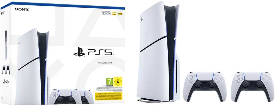 Sony PlayStation 5 Slim 1TB SSD Baltas, Juodas