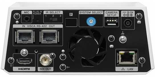 Kamera cyfrowa Sony SRG-A12 - kamera konferencyjna - PTZ - Turret - Kolor (Dzień i Noc) - 8,5 MP - 3840 x 2160 - automatinė przysłona - napędzany silnikiem - 1700 TVL - Audio - SDI, HDMI - LAN - H.264, H.265 - PoE Plus Class 4
