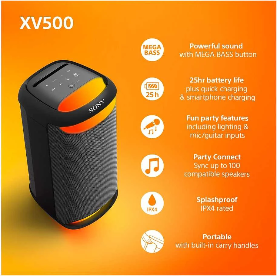 Sony SRS-XV500B nešiojama kolonėlė