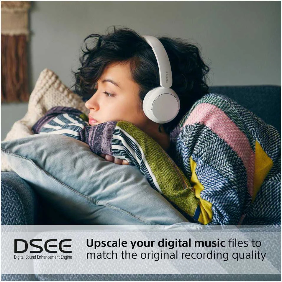 Belaidės Ausinės Sony WH-CH520W, Baltos spalvos