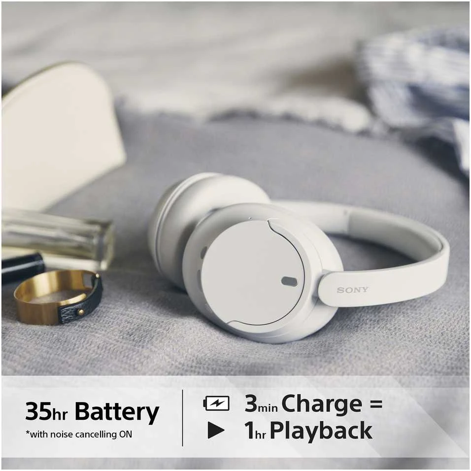 Sony WH-CH720NW belaidės ausinės, Baltos spalvos