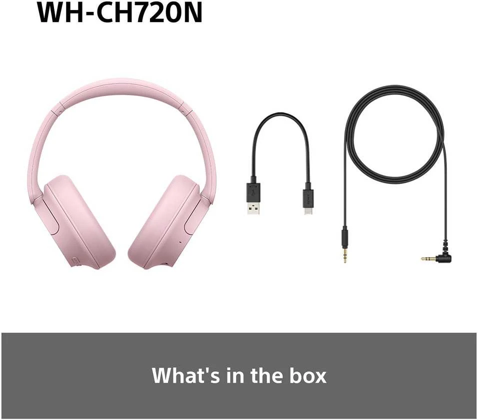 Sony WH-CH720N belaidės ausinės, Rožinės