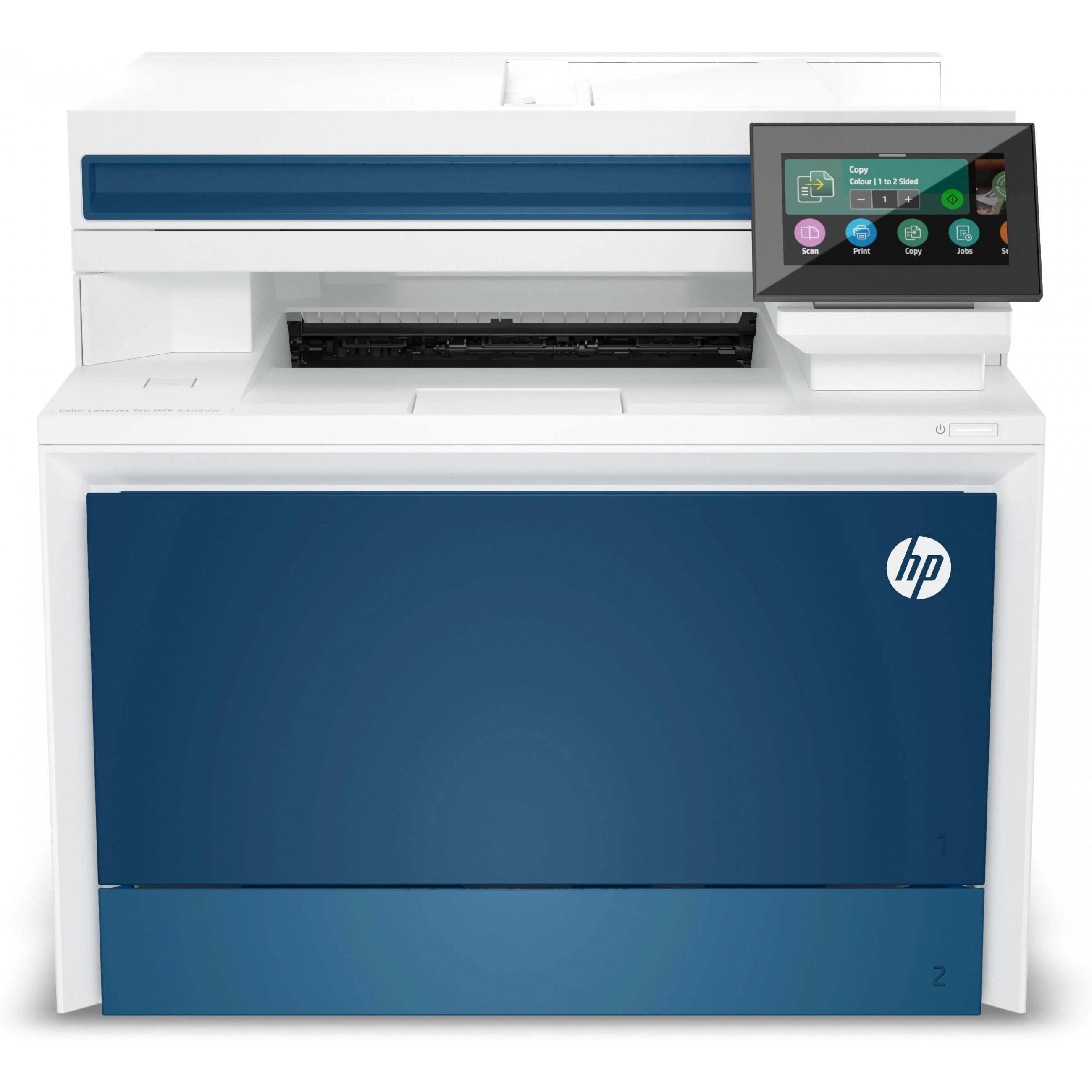 Hewlett Packard (HP) HP Color LaserJet Pro MFP 4302dw All-in-One Spausdintuvas - A4 Color lazerinis, Spausdinti/Kopijuoti/Nuskaityti, Automatinis dokumentų tiektuvas, Auto-Duplex, LAN, WiFi, 33psl/min, 750-4000 puslapių per mėnesį (pakeičia M479dw)