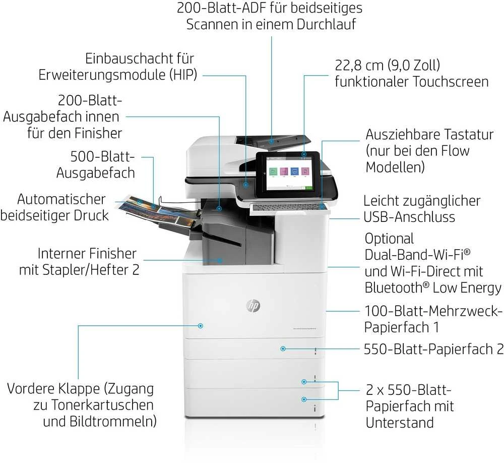 Spausdintuvas „Hewlett Packard“ (HP) „HP Color LaserJet Enterprise Flow MFP M776zs“ (T3U56A # B19)