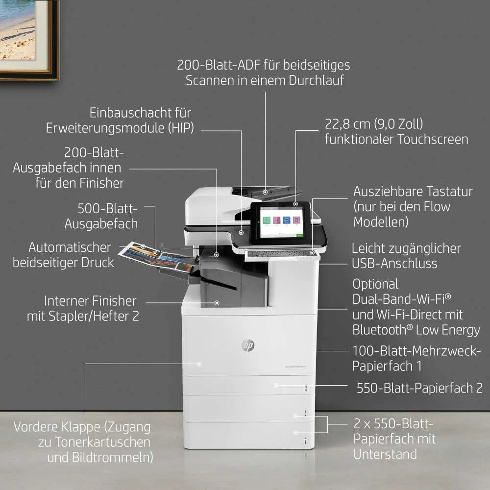 Spausdintuvas „Hewlett Packard“ (HP) „HP Color LaserJet Enterprise Flow MFP M776zs“ (T3U56A # B19)