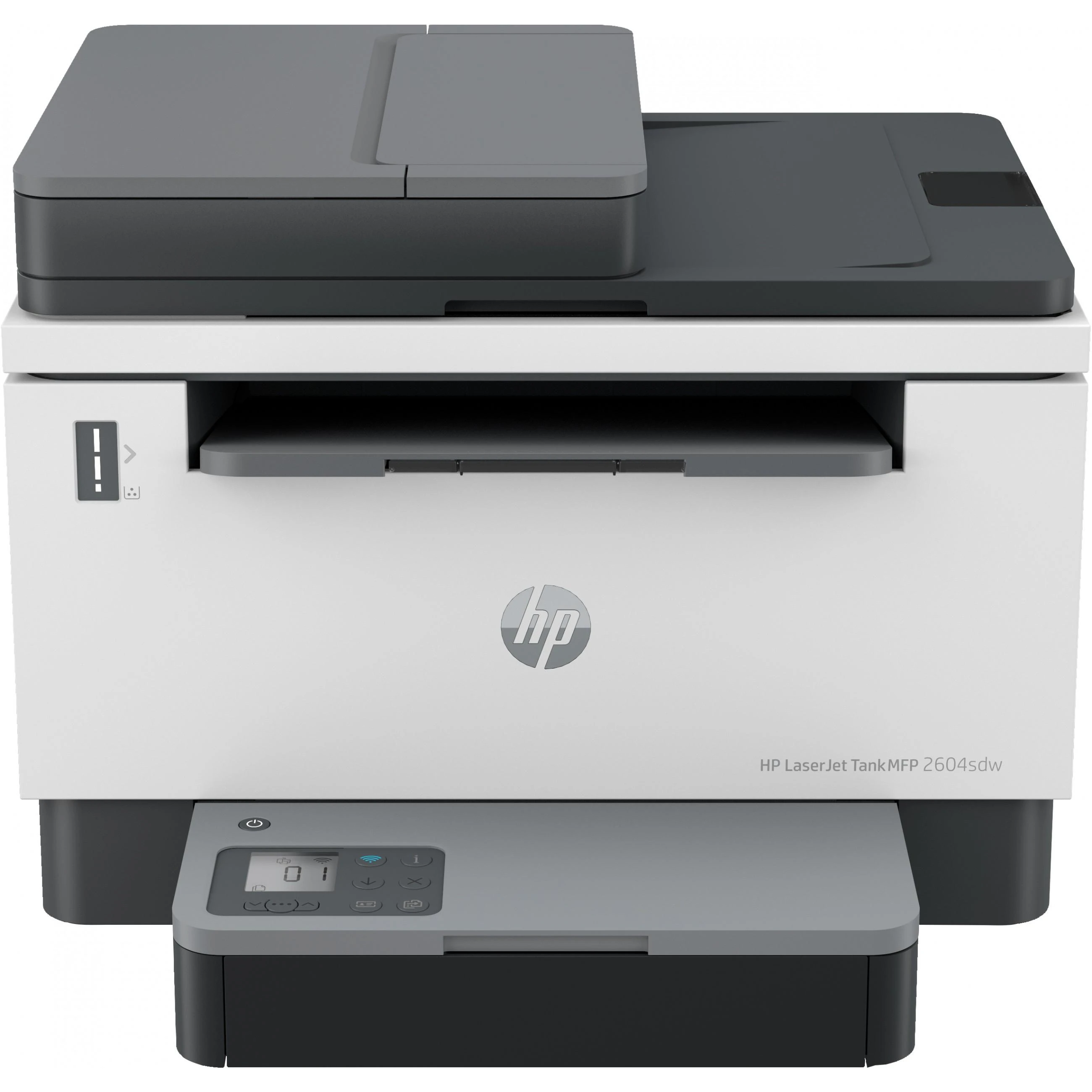 Hewlett Packard (HP) HP LaserJet Tank 2604sdw AIO All-in-One Spausdintuvas - A4 Mono lazerinis, Spausdinti/Kopijuoti/Dual-Side Scan, Automatinis dokumentų tiektuvas, Auto-Duplex, LAN, Wifi, 22ppm, 250-2500 puslapių per mėnesį (pakeičia Neverstop)
