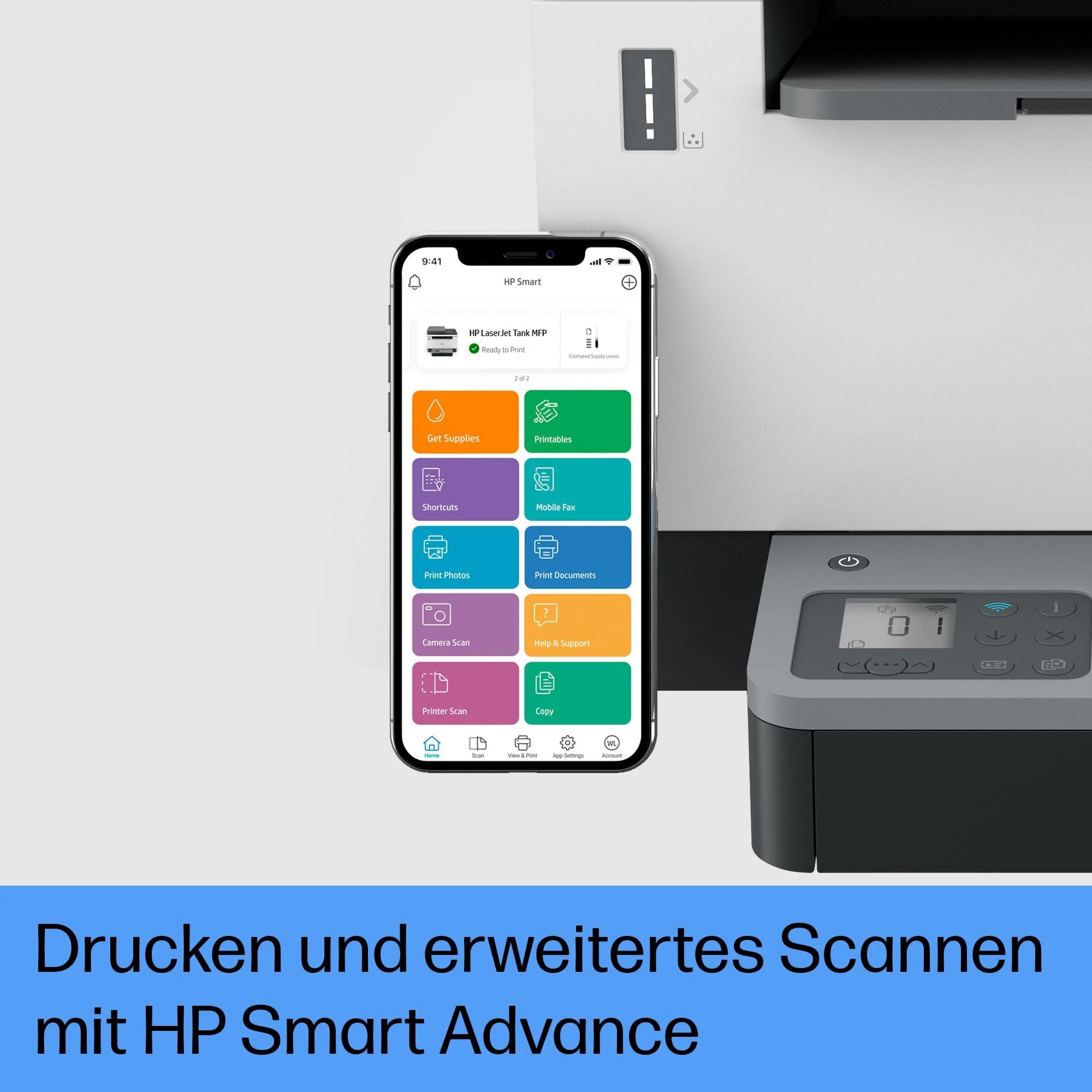 Hewlett Packard (HP) HP LaserJet Tank 2604sdw AIO All-in-One Spausdintuvas - A4 Mono lazerinis, Spausdinti/Kopijuoti/Dual-Side Scan, Automatinis dokumentų tiektuvas, Auto-Duplex, LAN, Wifi, 22ppm, 250-2500 puslapių per mėnesį (pakeičia Neverstop)