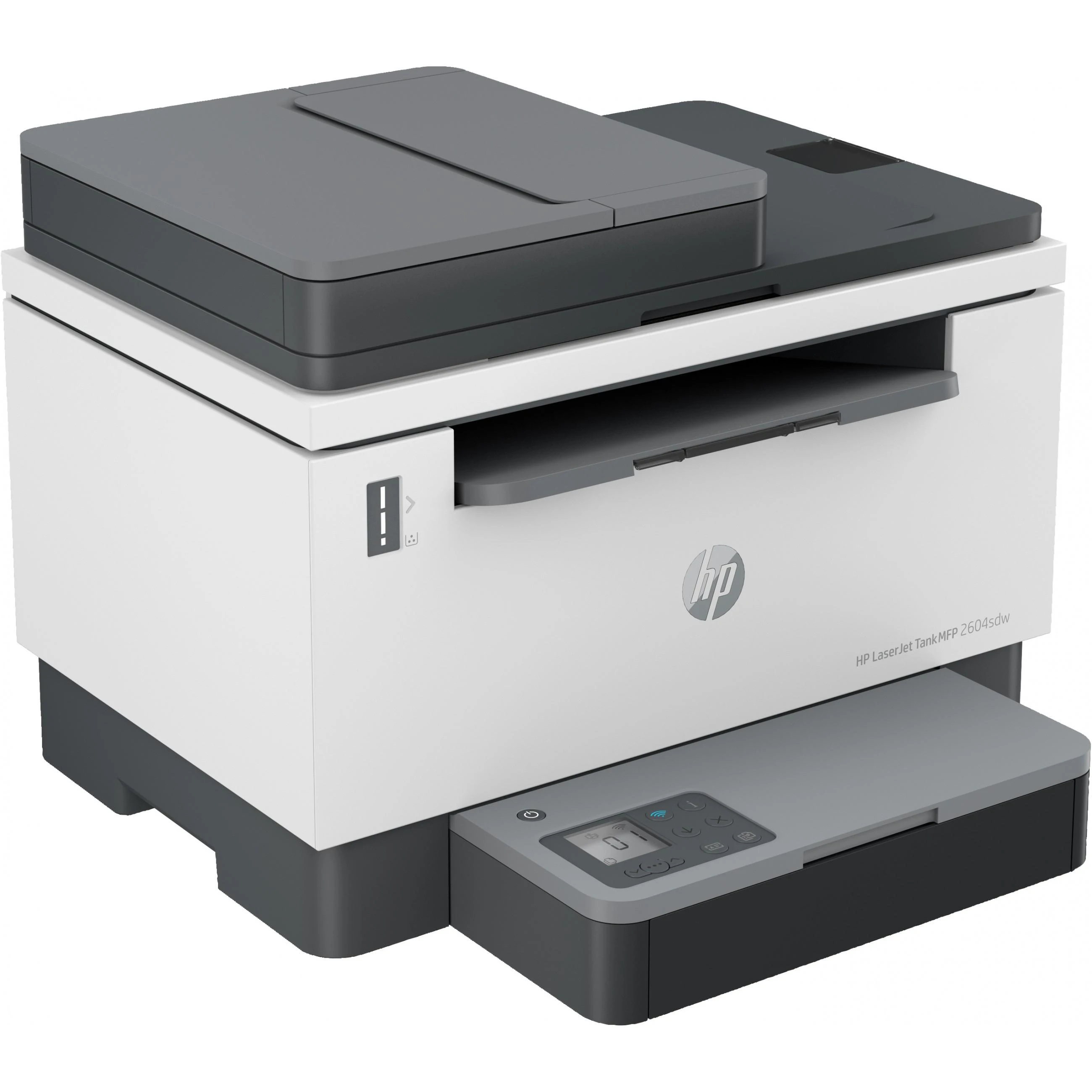 Hewlett Packard (HP) HP LaserJet Tank 2604sdw AIO All-in-One Spausdintuvas - A4 Mono lazerinis, Spausdinti/Kopijuoti/Dual-Side Scan, Automatinis dokumentų tiektuvas, Auto-Duplex, LAN, Wifi, 22ppm, 250-2500 puslapių per mėnesį (pakeičia Neverstop)