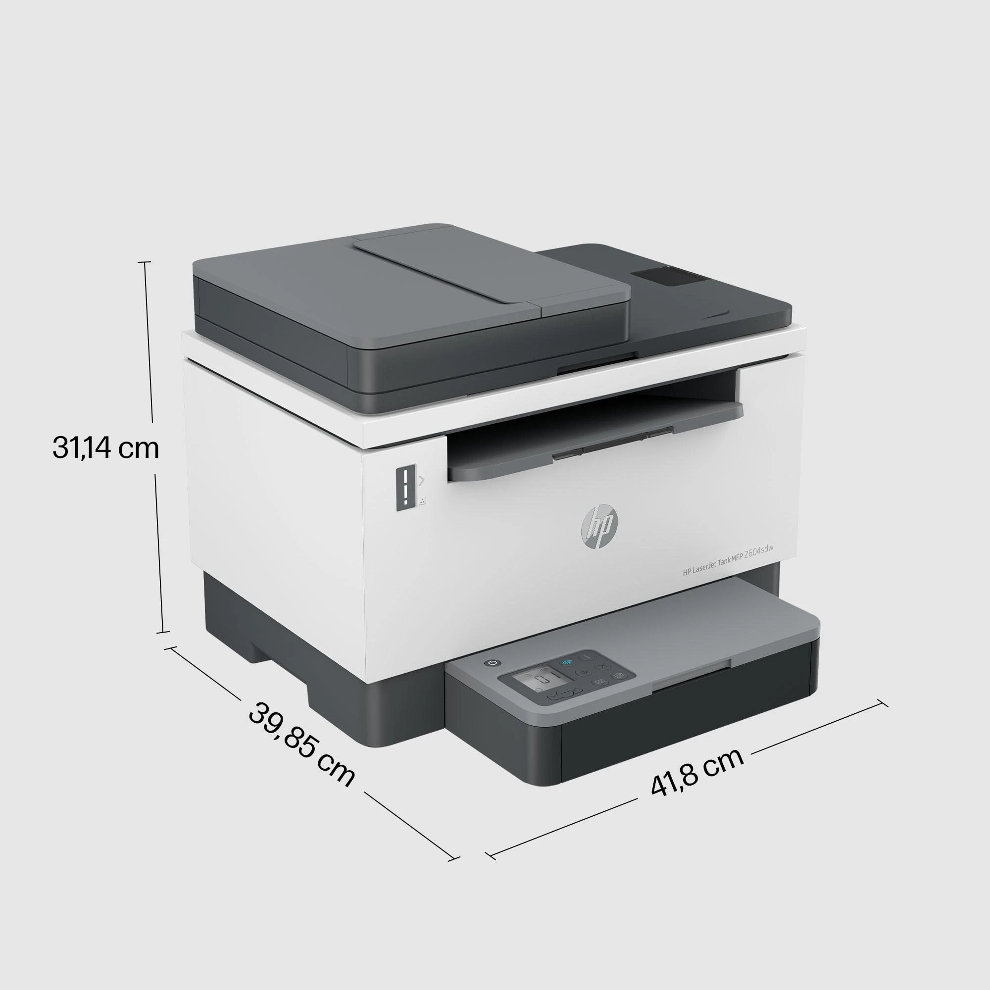 Hewlett Packard (HP) HP LaserJet Tank 2604sdw AIO All-in-One Spausdintuvas - A4 Mono lazerinis, Spausdinti/Kopijuoti/Dual-Side Scan, Automatinis dokumentų tiektuvas, Auto-Duplex, LAN, Wifi, 22ppm, 250-2500 puslapių per mėnesį (pakeičia Neverstop)