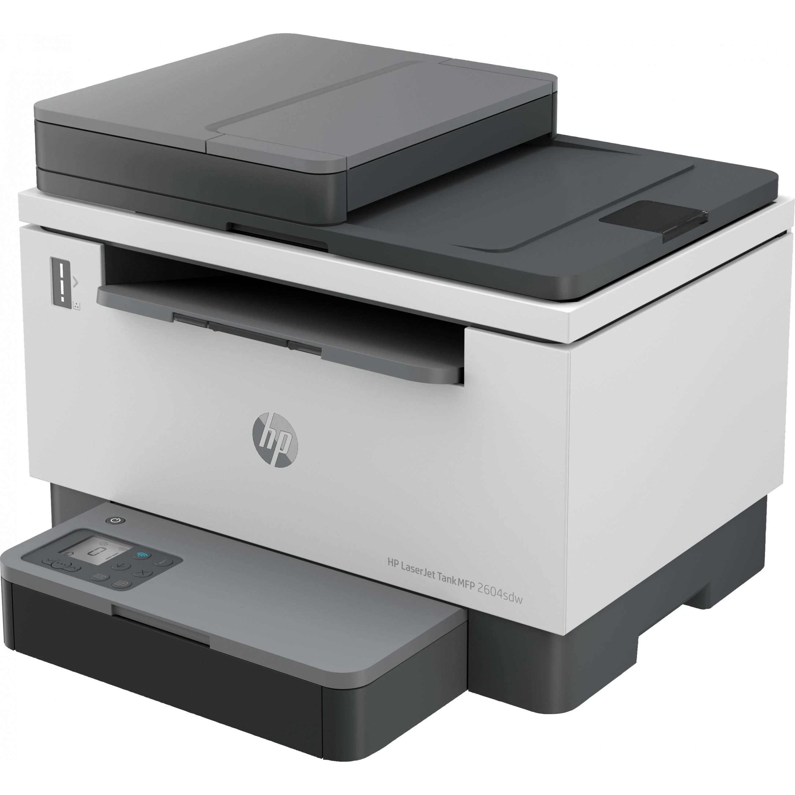 Hewlett Packard (HP) HP LaserJet Tank 2604sdw AIO All-in-One Spausdintuvas - A4 Mono lazerinis, Spausdinti/Kopijuoti/Dual-Side Scan, Automatinis dokumentų tiektuvas, Auto-Duplex, LAN, Wifi, 22ppm, 250-2500 puslapių per mėnesį (pakeičia Neverstop)