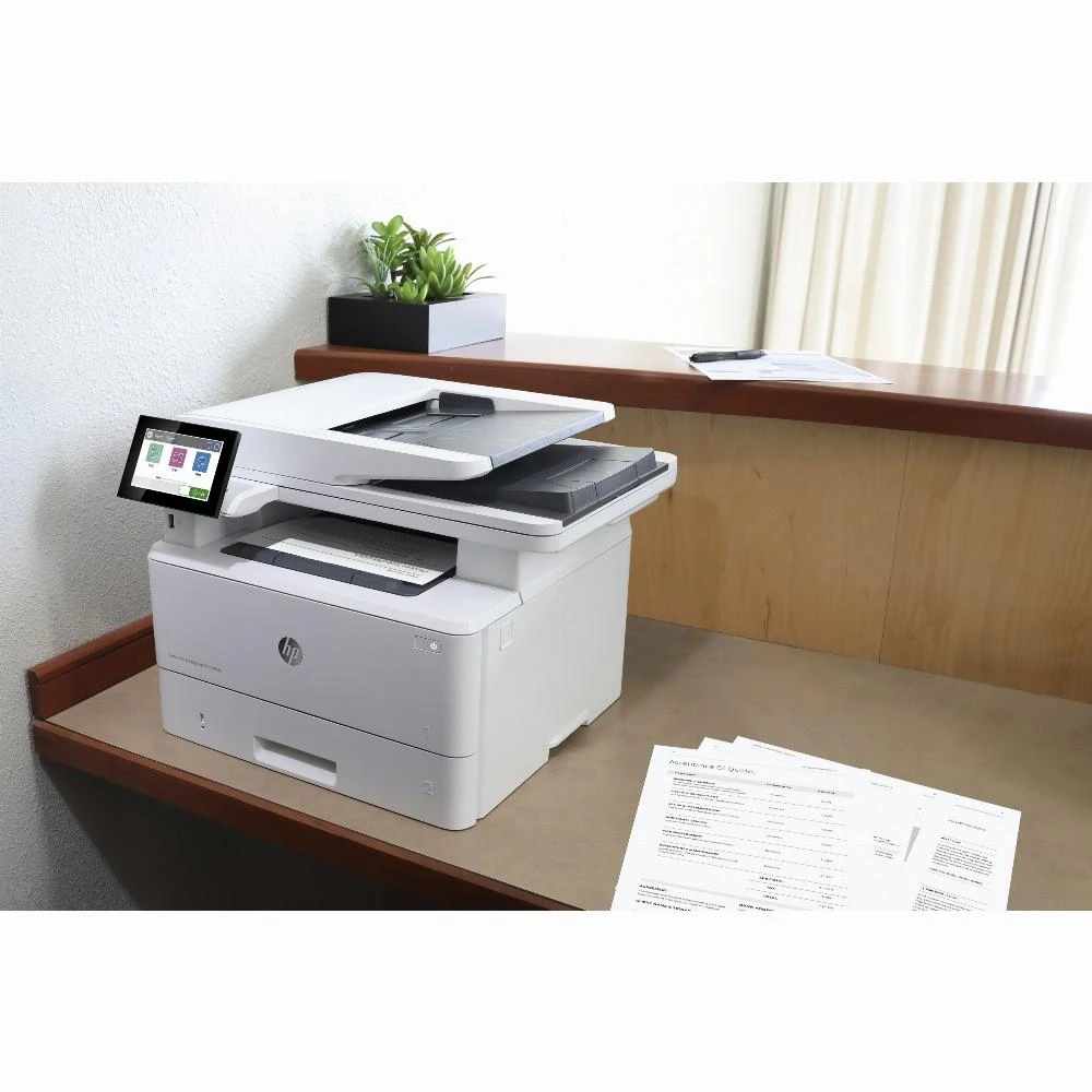 Hewlett Packard (HP) HP LaserJet Enterprise MFP M430f AIO All-in-One Spausdintuvas - A4 Mono lazerinis, Spausdinti/Kopijuoti/Dual-Side Scan/Faksas, Automatinis dokumentų tiektuvas, Auto-Duplex, LAN, 38ppm, 900-4800 pages per mėnuo (pakeičia M521f / M521dn)