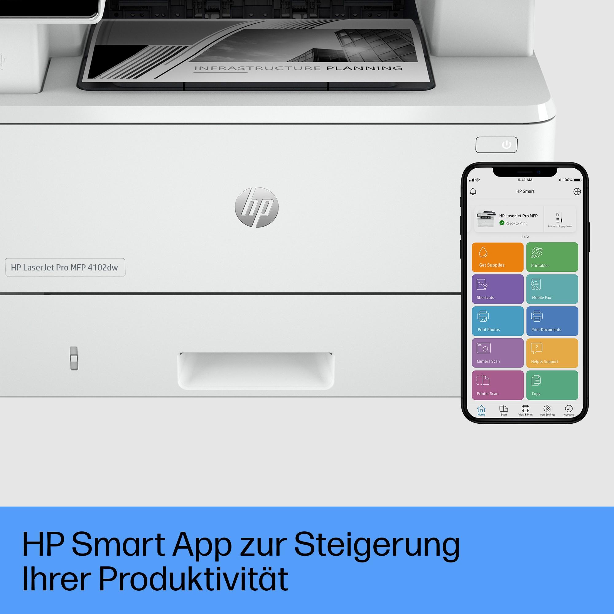 Lazerinis spausdintuvas HP LaserJet Pro MFP 4102dw
