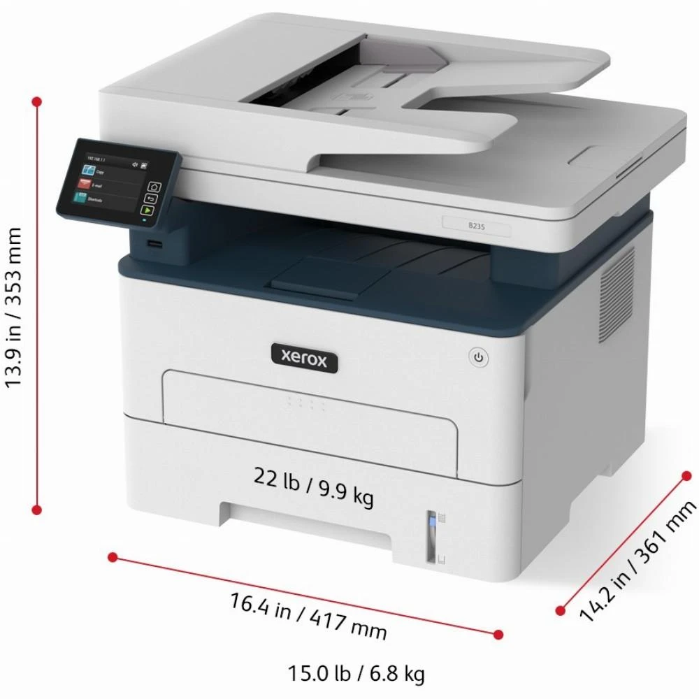 Spausdintuvas Xerox B235 A4 mono 4 in 1 MFP 34ppm. Dvipusis, tinklas, Wifi
