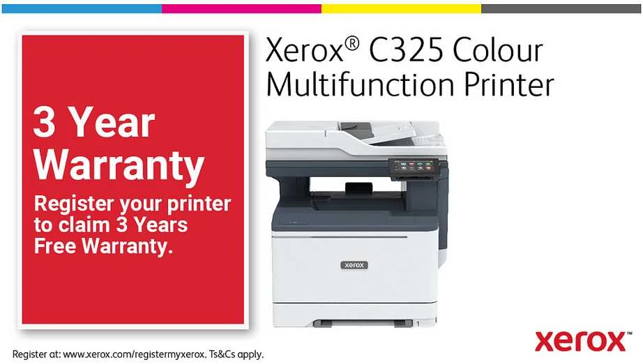 Spausdintuvas Xerox C325V_DNI, paprastas lazeris. multifunkce, A4, 33 ppm, dvipusis, DADF, WiFi/USB/Tinklinis, 2 GB RAM, Apple AirPrint