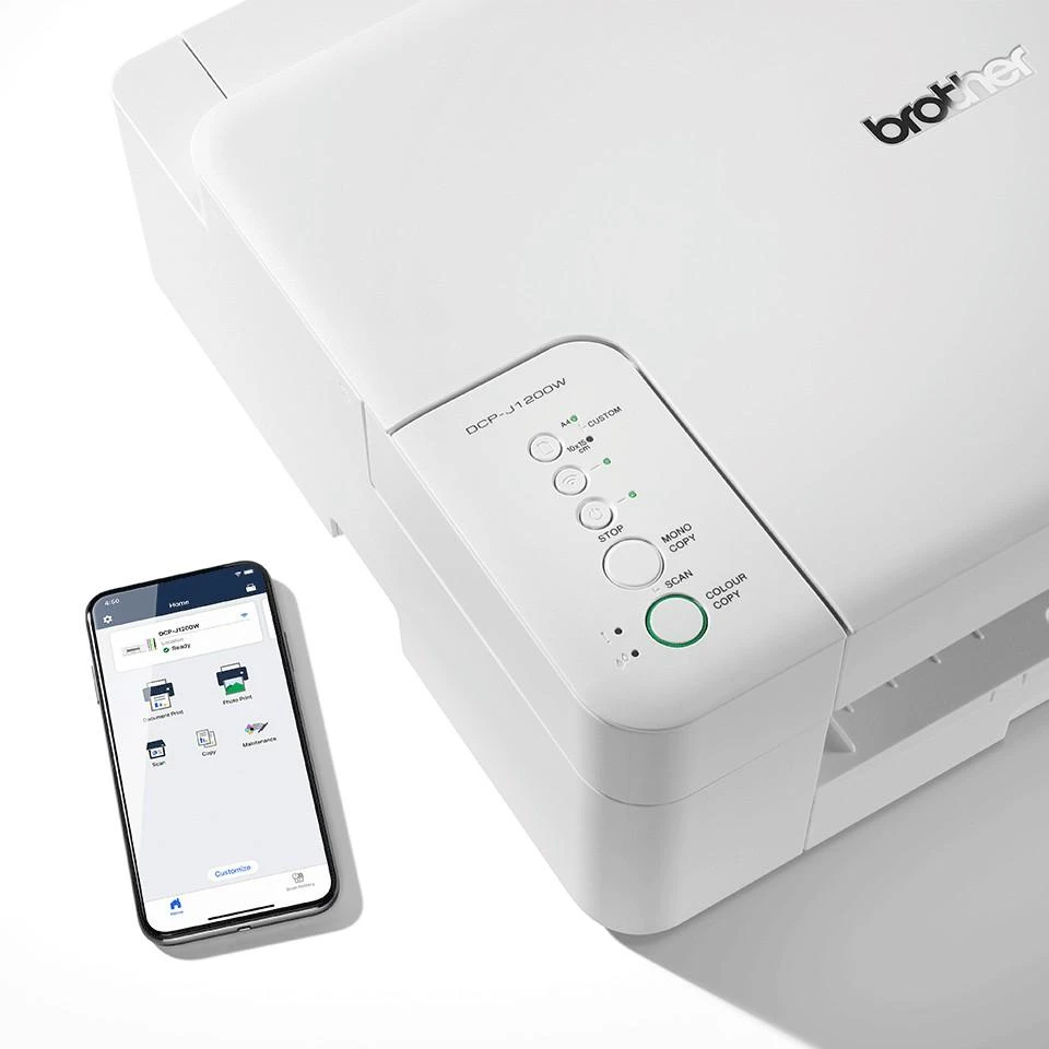 Spausdintuvas Brother DCP-J1200W | Inkjet | Spalvotas | All-in-one | A4 | Wi-Fi | Baltas