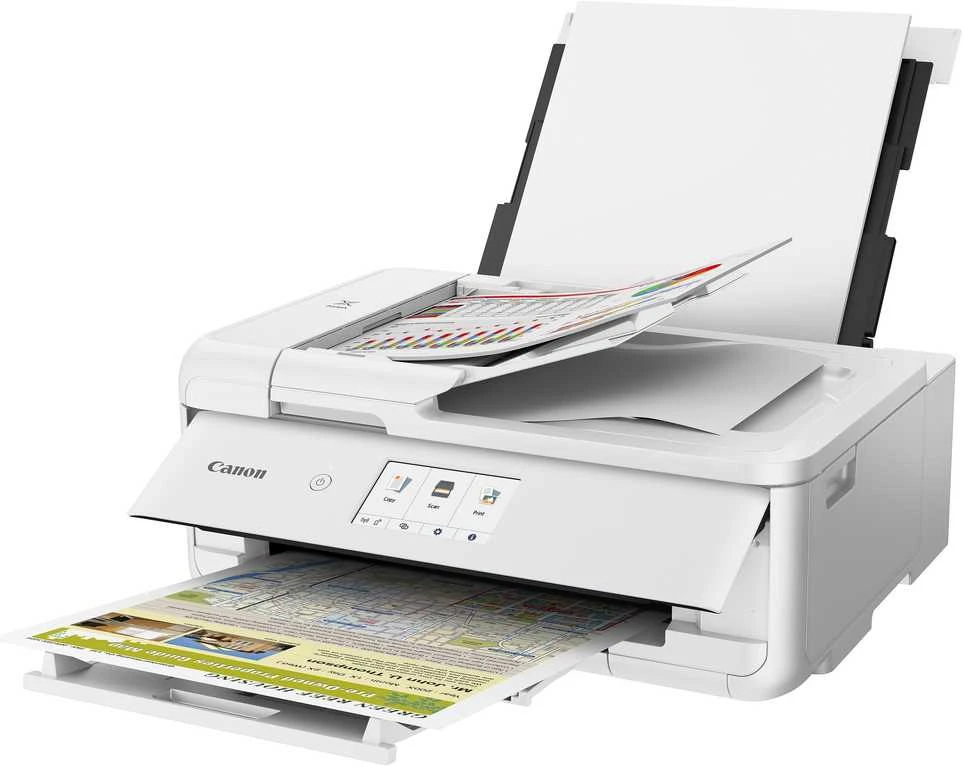 Spalvotas rašalinis spausdintuvas Canon Pixma TS9551Ca, A3, Wi-Fi, Baltas