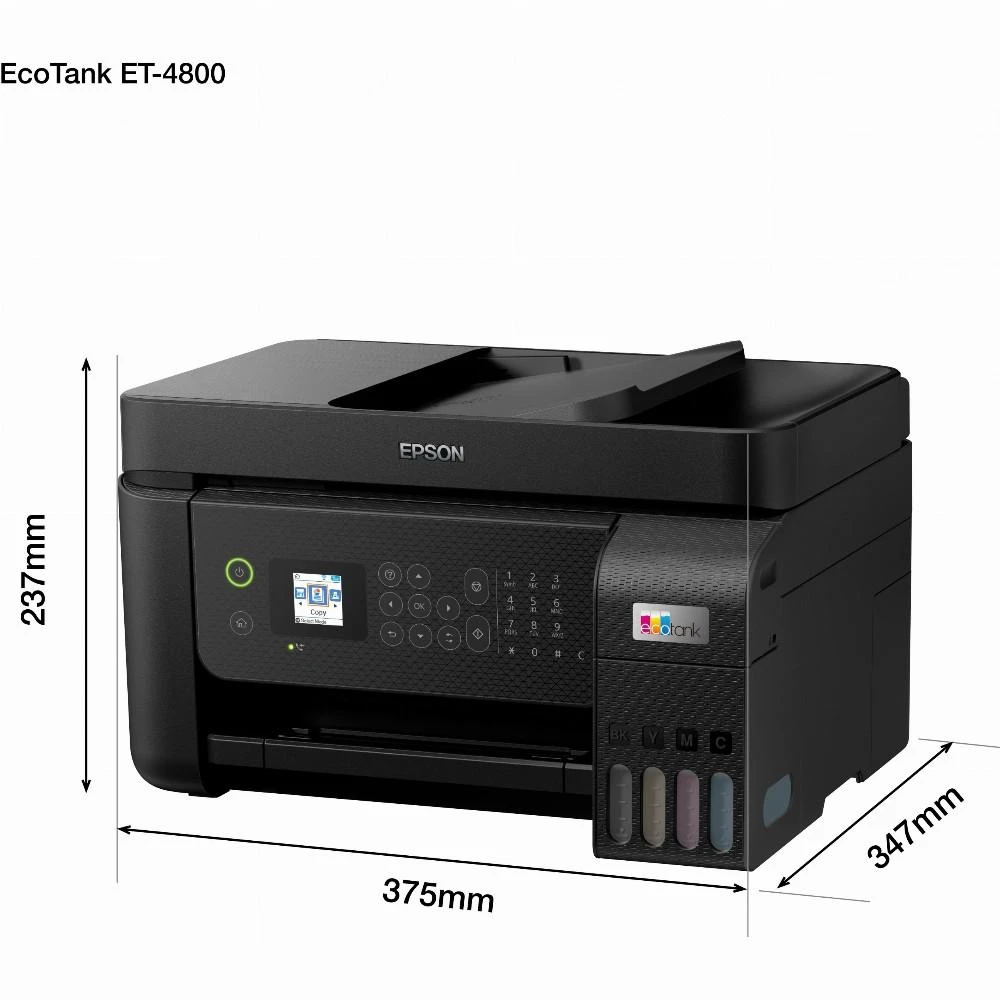 Spausdintuvas Epson EcoTank ET-4800 ET4800 Multifunktionsdrucker spalvotas Tintenstrahl nachfüllbar (C11CJ65402)