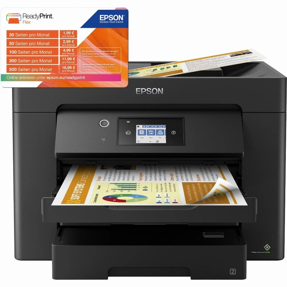 „Epson WorkForce WF-7830DTWF“ rašalinis spausdintuvas, A3, 4800 x 2400 DPI, „Wi-Fi“