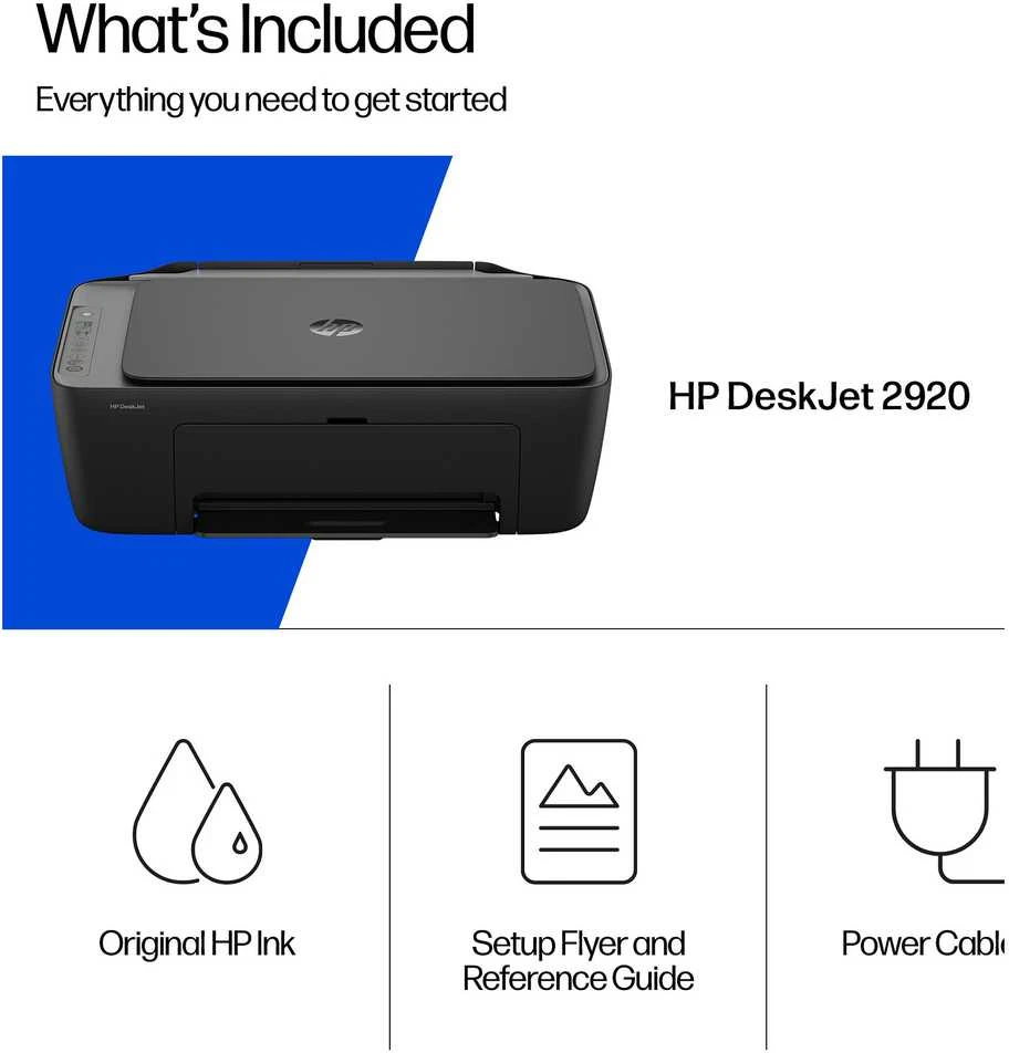 Daugiakampis Spausdintuvas - HP Deskjet 2920, Spausdinimas, Skanavimas, Kopijavimas, Wi-Fi