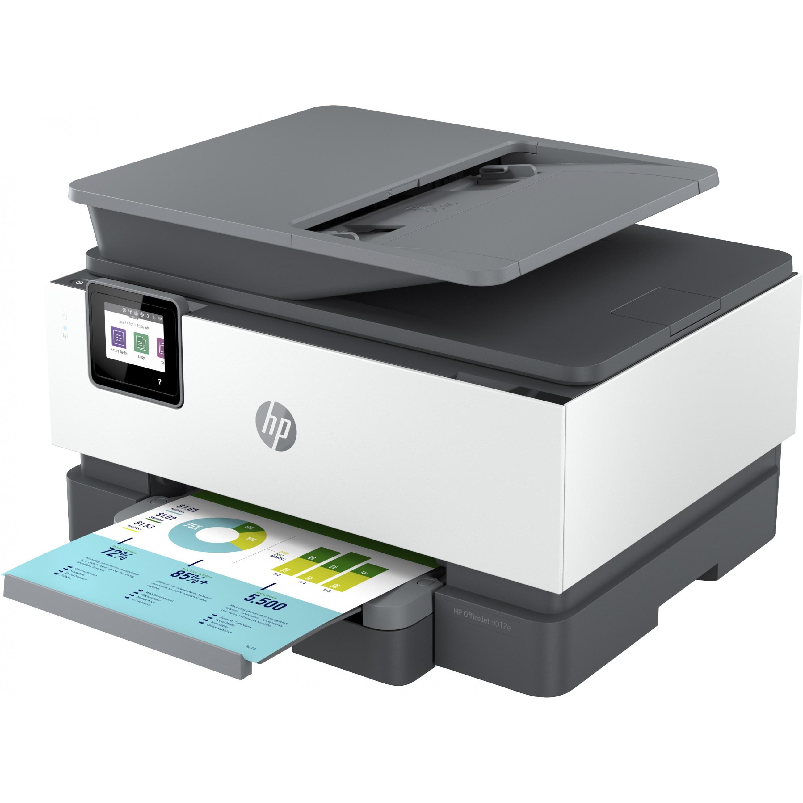 Hewlett Packard (HP) „HP Officejet Pro 9012e All-in-One“ spausdintuvas, įskaitant 6 mėnesių momentinio rašalo su HP+ bandomąją versiją