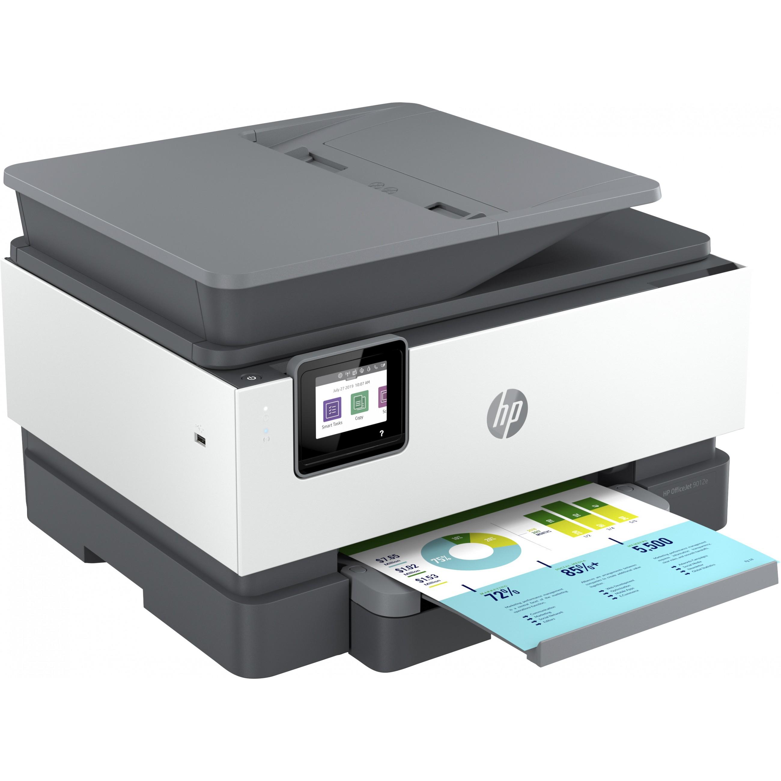 Hewlett Packard (HP) „HP Officejet Pro 9012e All-in-One“ spausdintuvas, įskaitant 6 mėnesių momentinio rašalo su HP+ bandomąją versiją