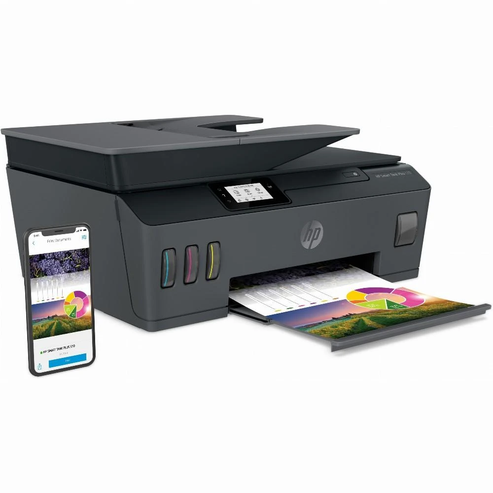 Hewlett Packard (HP) HP Smart Tank Plus 570 belaidis daugiafunkcis spausdintuvas, spalvotas, spausdinimo skirtukas namams, spausdinimas, nuskaitymas, kopijavimas, automatinis dokumentų tiektuvas, belaidis, nuskaitymas į PDF
