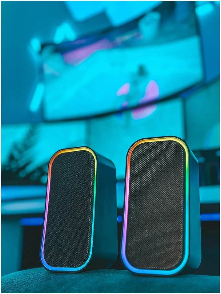 Kompiuterio kolonėlės „Speedlink“ – TOKEN RGB žaidimų stereo kolonėlė, juoda