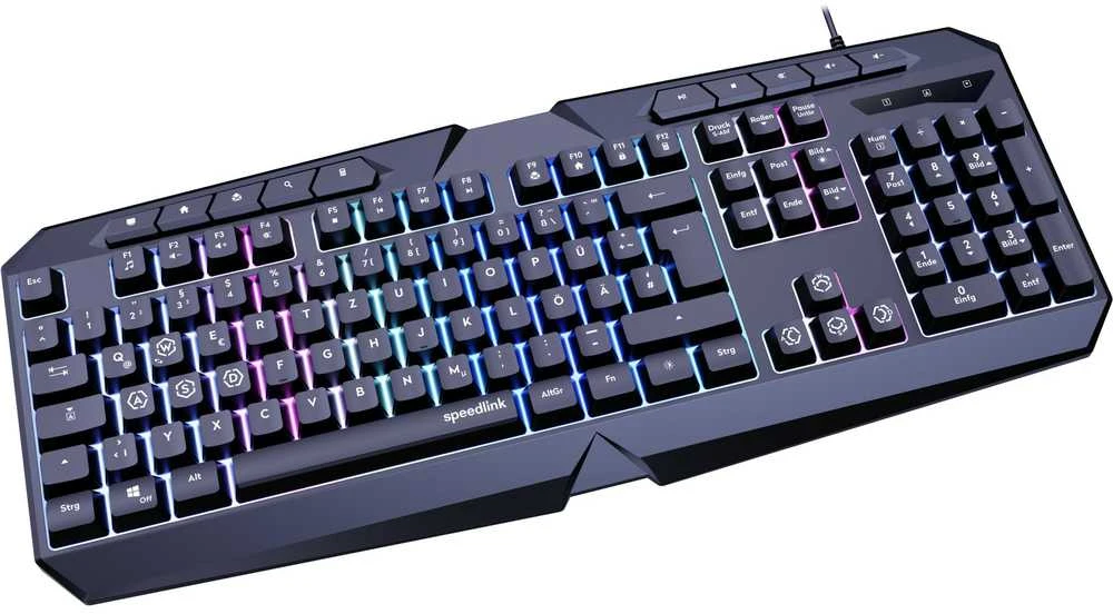 Speedlink Klaviatūra žaidimams LUDICIUM. RGB Rainbow. juodas retail
