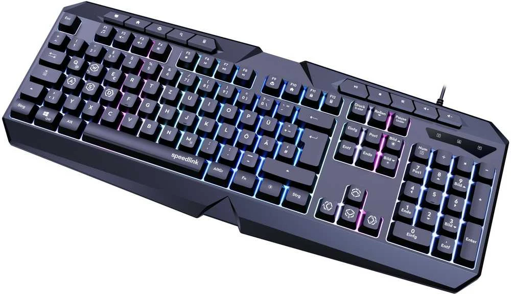 Speedlink Klaviatūra žaidimams LUDICIUM. RGB Rainbow. juodas retail