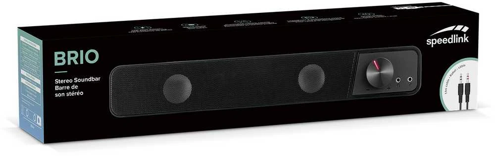 Kompiuterio kolonėlės Speedlink kolonėlė BRIO. Soundbar. Stereo. juodas retail
