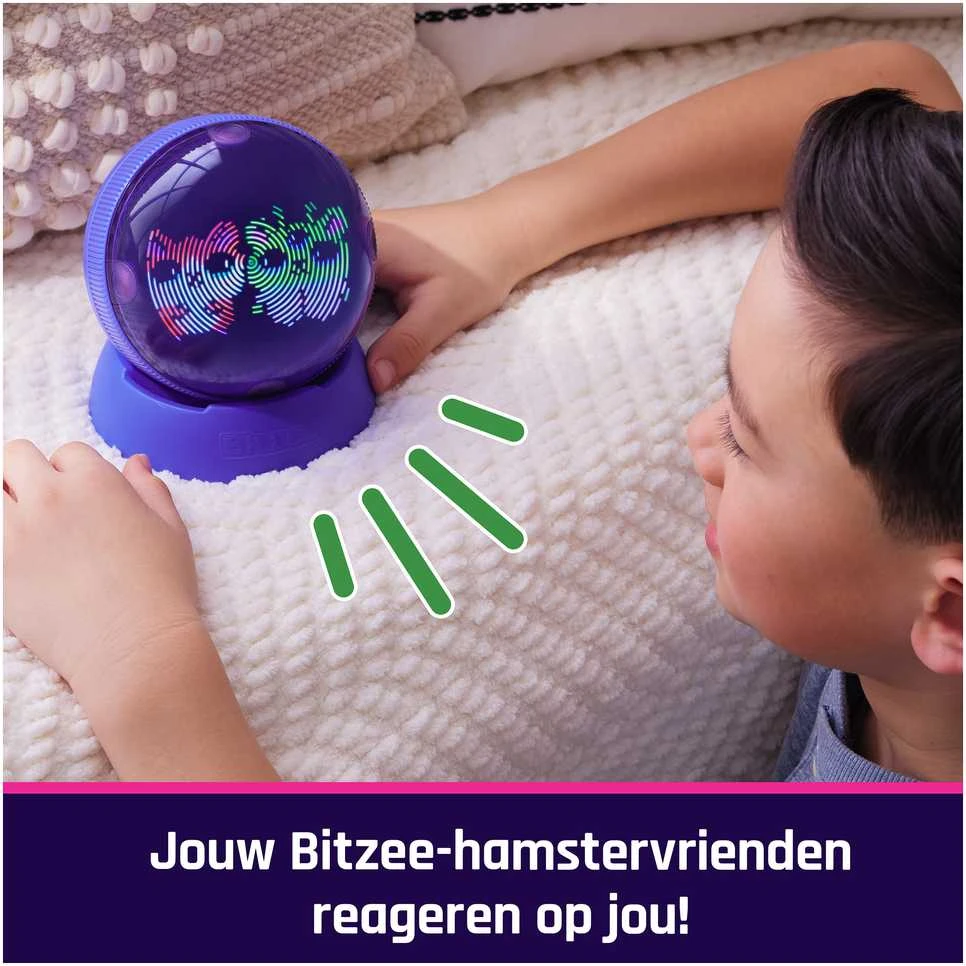 NAUJIENA 2025! Interaktyvus skaitmeninis gyvūnėlis žiurkėno rate BITZEE Hamster Ball