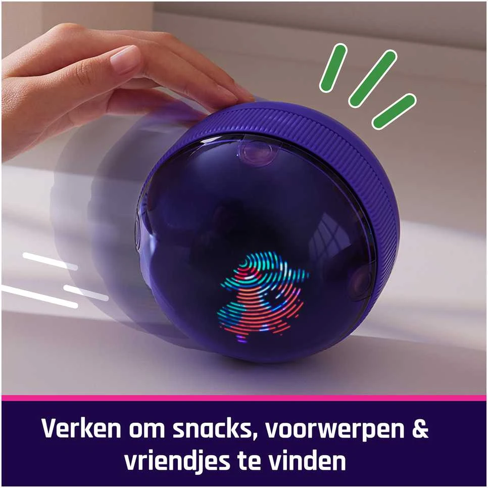 NAUJIENA 2025! Interaktyvus skaitmeninis gyvūnėlis žiurkėno rate BITZEE Hamster Ball