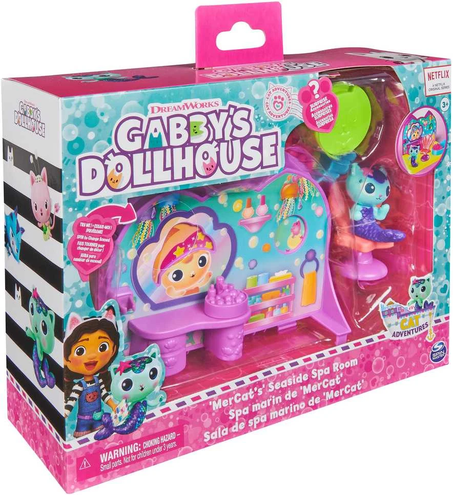 Spin Master Koci Domek Gabi Pokój do domku komplektas Spa figurka Syrenkotka + priedai