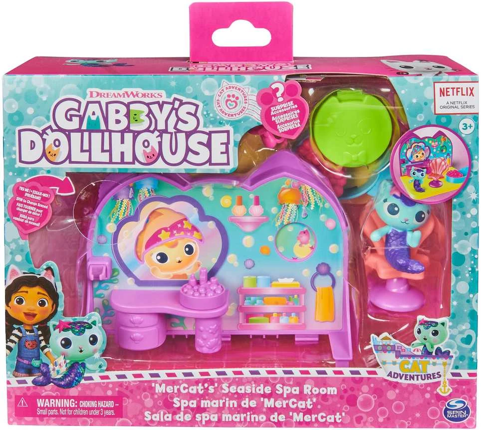 Spin Master Koci Domek Gabi Pokój do domku komplektas Spa figurka Syrenkotka + priedai
